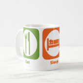 睡眠のナースを食べて下さい コーヒーマグカップ (正面左)