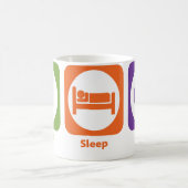 睡眠のナースを食べて下さい コーヒーマグカップ (中央)