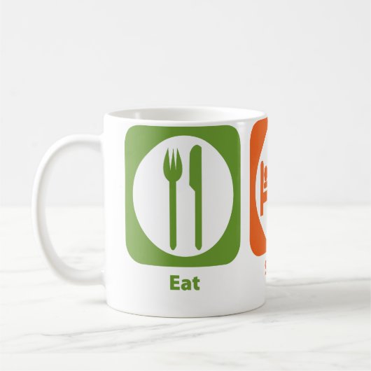 睡眠のナースを食べて下さい コーヒーマグカップ (左)