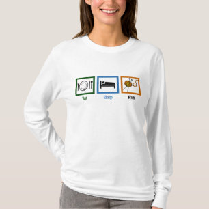 睡眠のニットを食べて下さい Tシャツ