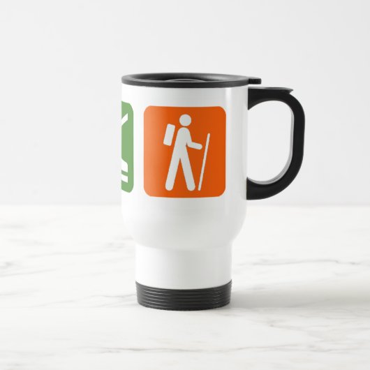 睡眠のハイキングを食べて下さい トラベルマグ (右)
