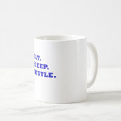 睡眠のハッスルを食べて下さい コーヒーマグカップ (正面右)