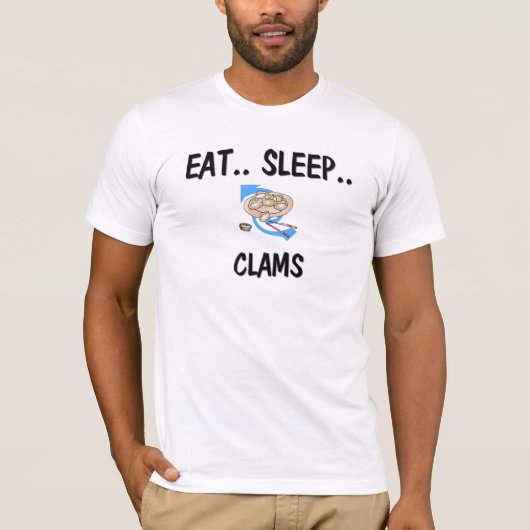 睡眠のハマグリを食べて下さい Tシャツ (正面)
