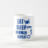 睡眠のハンマーを食べて下さい コーヒーマグカップ (中央)