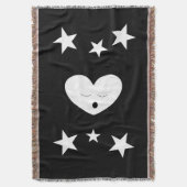 睡眠のハートのブランケット スローブランケット (正面縦)