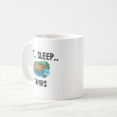 睡眠のバクを食べて下さい コーヒーマグカップ (正面左)