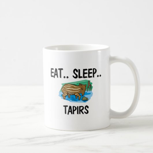 睡眠のバクを食べて下さい コーヒーマグカップ (右)