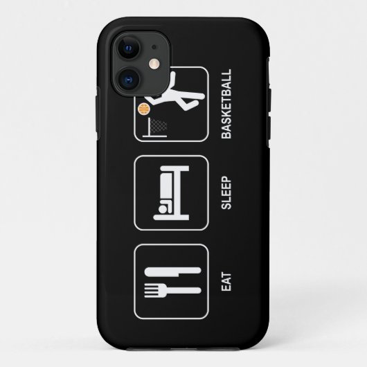 睡眠のバスケットボールを食べて下さい Case-Mate iPhoneケース (裏面)