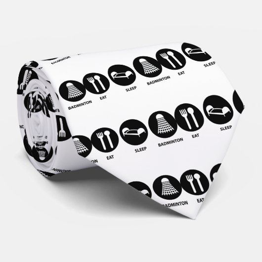 睡眠のバドミントンを食べて下さい ネクタイ (ロール)