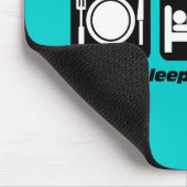 睡眠のバドミントンを食べて下さい マウスパッド (コーナー)