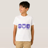 睡眠のバドミントンを食べて下さい Tシャツ (正面フル)