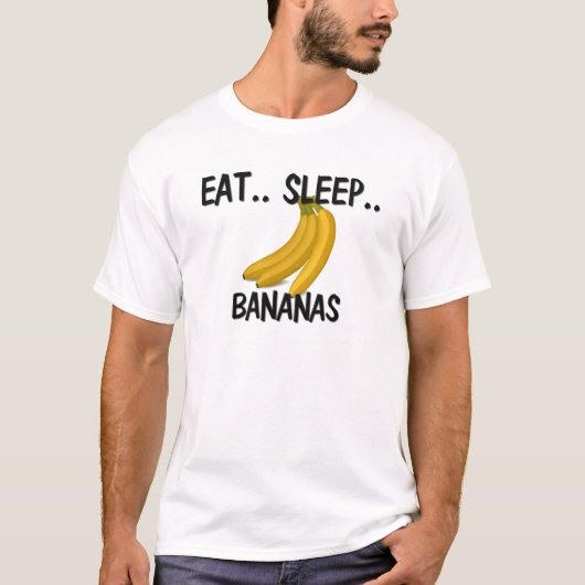 睡眠のバナナを食べて下さい Tシャツ (正面)