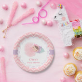 睡眠のバレリーナのチュチュの女の赤ちゃんのシャワーの供給 ペーパープレート (パーティー)