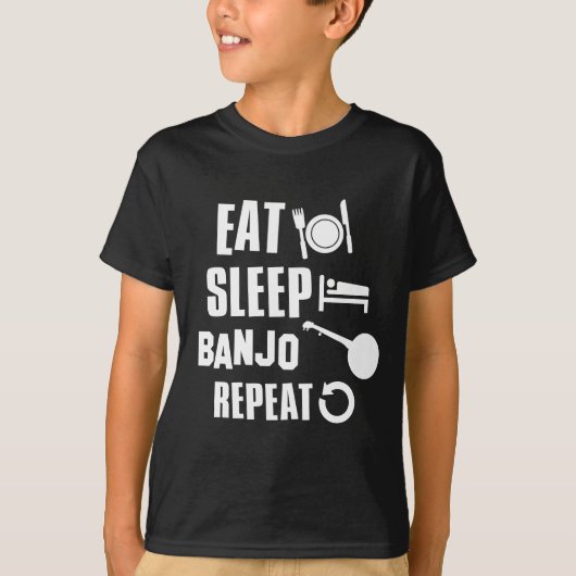 睡眠のバンジョーを食べて下さい Tシャツ (正面)