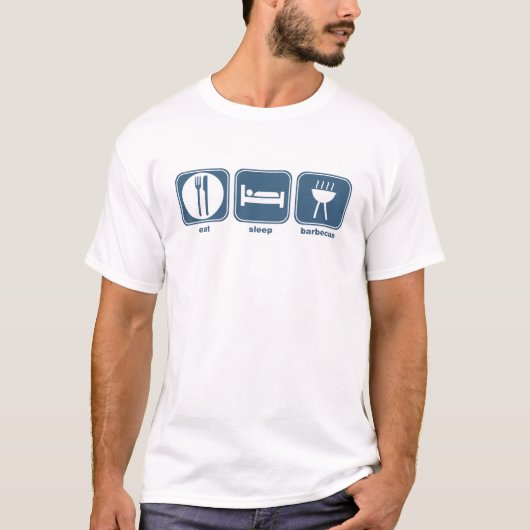 睡眠のバーベキューを食べて下さい Tシャツ (正面)
