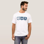 睡眠のバーベキューを食べて下さい Tシャツ (正面フル)