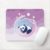 睡眠のパンダの紫色のmousepad マウスパッド (マウス)
