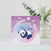 睡眠のパンダ「女の子」の誕生の発表 案内状 (スタンド正面)