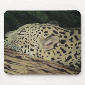 睡眠のヒョウ マウスパッド