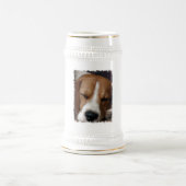 睡眠のビーグル犬ビールステイン ビールジョッキ (中央)