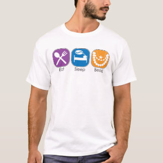 睡眠のビードを食べて下さい Tシャツ
