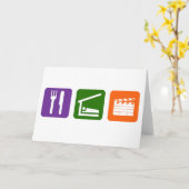 睡眠のフィルムの生産を食べて下さい カード (黄色い花)