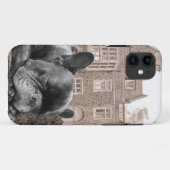 睡眠のフレンチ・ブルドッグ Case-Mate iPhoneケース (裏面(横))