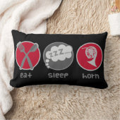 睡眠のフレンチ・ホルン音楽引用文のギフトを食べて下さい ランバークッション (ブランケット)