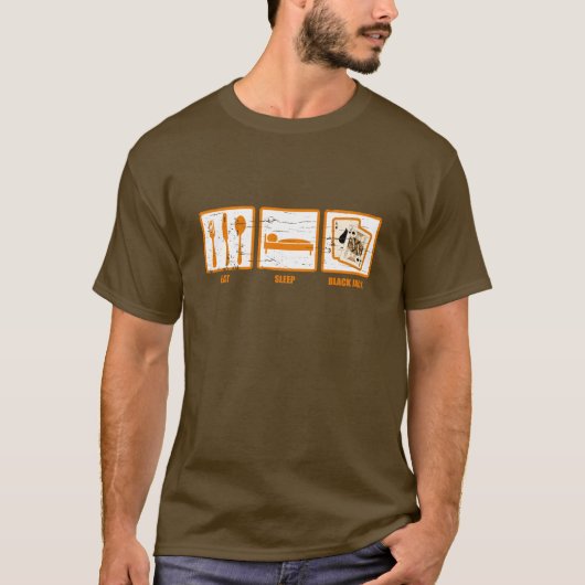 睡眠のブラックジャックのTシャツを食べて下さい Tシャツ (正面)