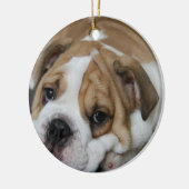 睡眠のブルドッグのオーナメント セラミックオーナメント (左)