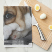 睡眠のブルドッグタオル キッチンタオル (四つ折り)