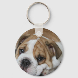 睡眠のブルドッグKeychain キーホルダー