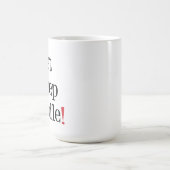 睡眠のプードルのマグを食べて下さい コーヒーマグカップ (中央)