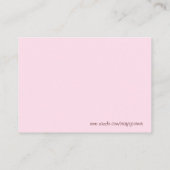 睡眠のベビーのギフト登録カード エンクロージャーカード (裏面)