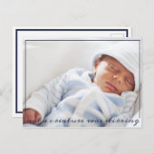 睡眠のベビーの初めてのクリスマスの写真 シーズンポストカード (正面/裏面)