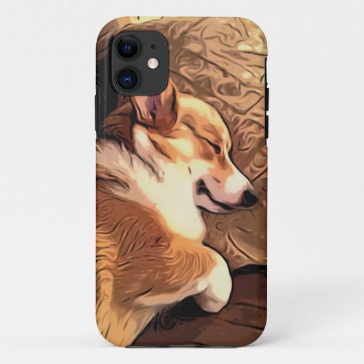 睡眠のペンブロークのウェルシュコーギー犬 Case-Mate iPhoneケース (裏面)