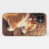 睡眠のペンブロークのウェルシュコーギー犬 Case-Mate iPhoneケース (裏面(横))