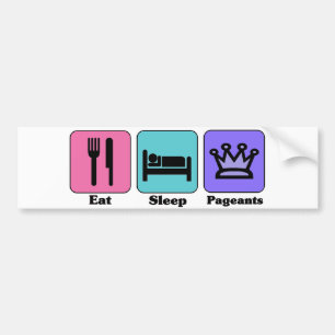 睡眠のページェントを食べて下さい バンパーステッカー