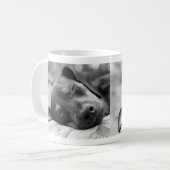 睡眠のミニチュア・ピンシャー犬 コーヒーマグカップ (正面左)