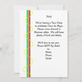 睡眠のメキシコ人を持つメキシコパーティの招待状 招待状 (裏面)