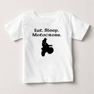 睡眠のモトクロスを食べて下さい ベビーTシャツ