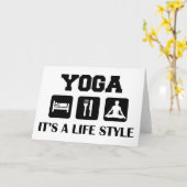 睡眠のヨガを食べて下さい カード (黄色い花)