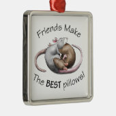 睡眠のラットのオーナメント メタルオーナメント (右)