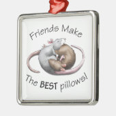 睡眠のラットのオーナメント メタルオーナメント (左)