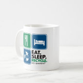 睡眠のリサイクルを食べて下さい コーヒーマグカップ (正面左)