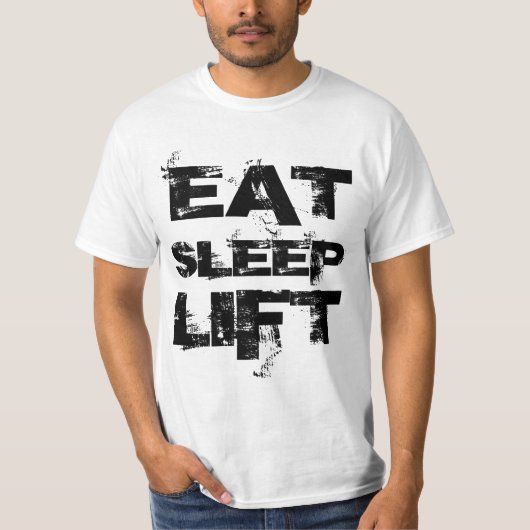 睡眠の上昇の価値ティーを食べて下さい Tシャツ (正面)