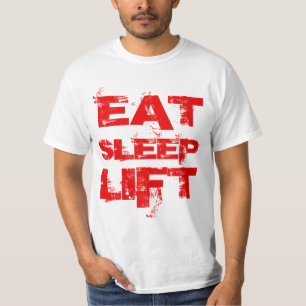 睡眠の上昇の赤い価値ティーを食べて下さい Tシャツ