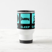 睡眠の上昇のTシャツおよびギフトのデザインを食べて下さい トラベルマグ (中央)