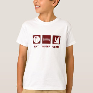 睡眠の上昇のTシャツおよびギフトのデザインを食べて下さい Tシャツ
