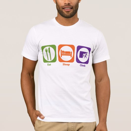 睡眠の上昇を食べて下さい Tシャツ (正面)